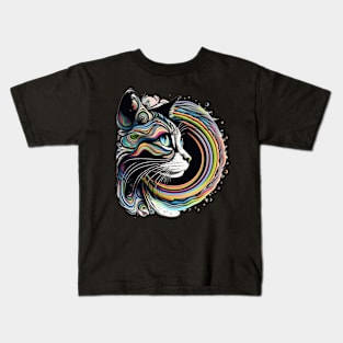 Astronaut Cat Space Cat Galaxy Kitten Kids T-Shirt